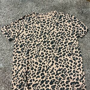 Aerie Tan and Black Leopard Print Top